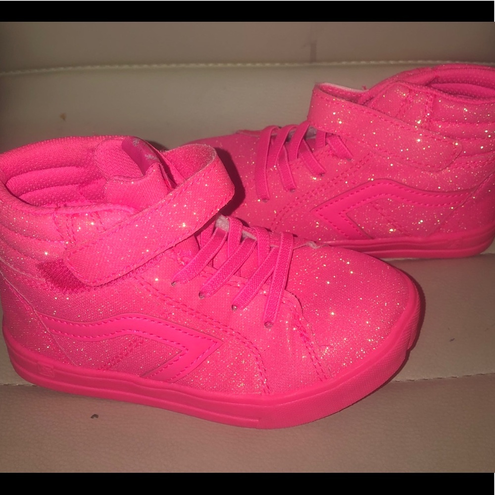 Hot Pink Glittery High Tops Sneakers